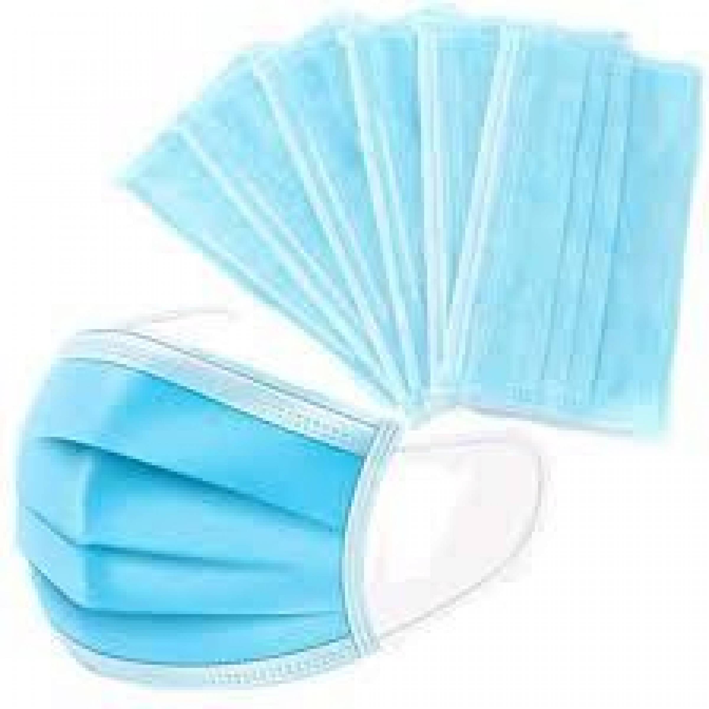 BLUE FACE MASK 3 Ply - 50 PCS - with BOX - NON MEDICAL ADULT - 3 LAYER